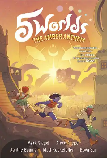 5 Worlds Book 4 The Amber Anthem Mark Siegel 9780593120569 Spedito Oggi